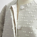 Ribbon Jacquard Tent Coat