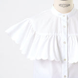 Scallop Sleeve Blouse