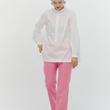 Back Ribbon Gathered Blouse
