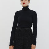Back Open Turtleneck Cut-and-Sewn