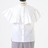 Scallop Sleeve Blouse