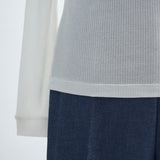 Cashmere Silk Sheer Ribbed Top