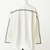 Scallop Embroidery Blouse
