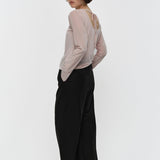 Sheer Velour Backless Tee