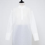 (shirocon) Sheer Jacquard Shirt