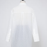 (shirocon) Sheer Jacquard Shirt