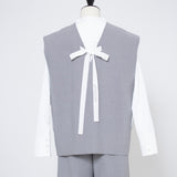 (shirocon) Back Ribbon Over Gilet