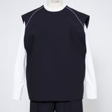 (shirocon) Back Ribbon Over Gilet