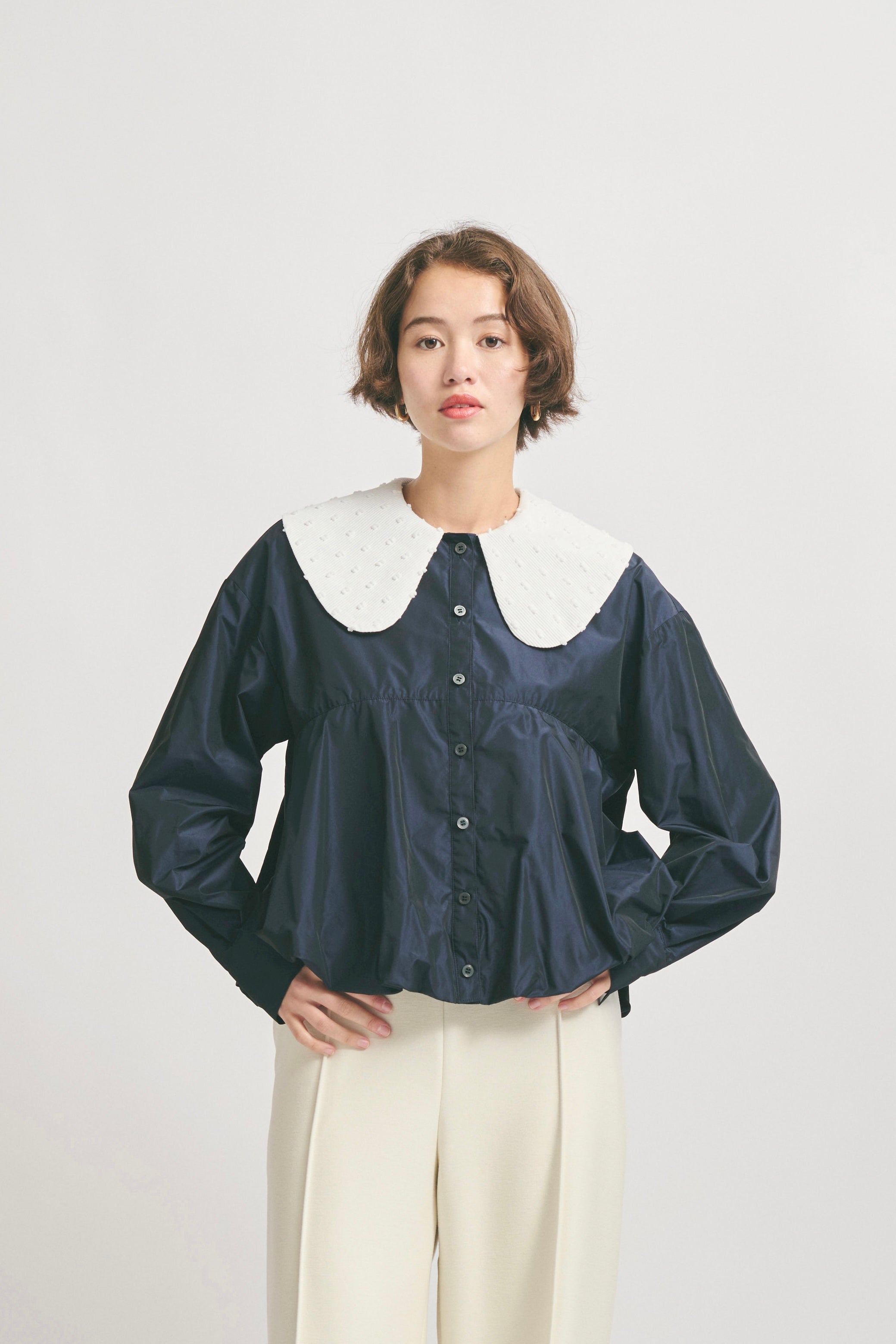 Dot Collar Blouson