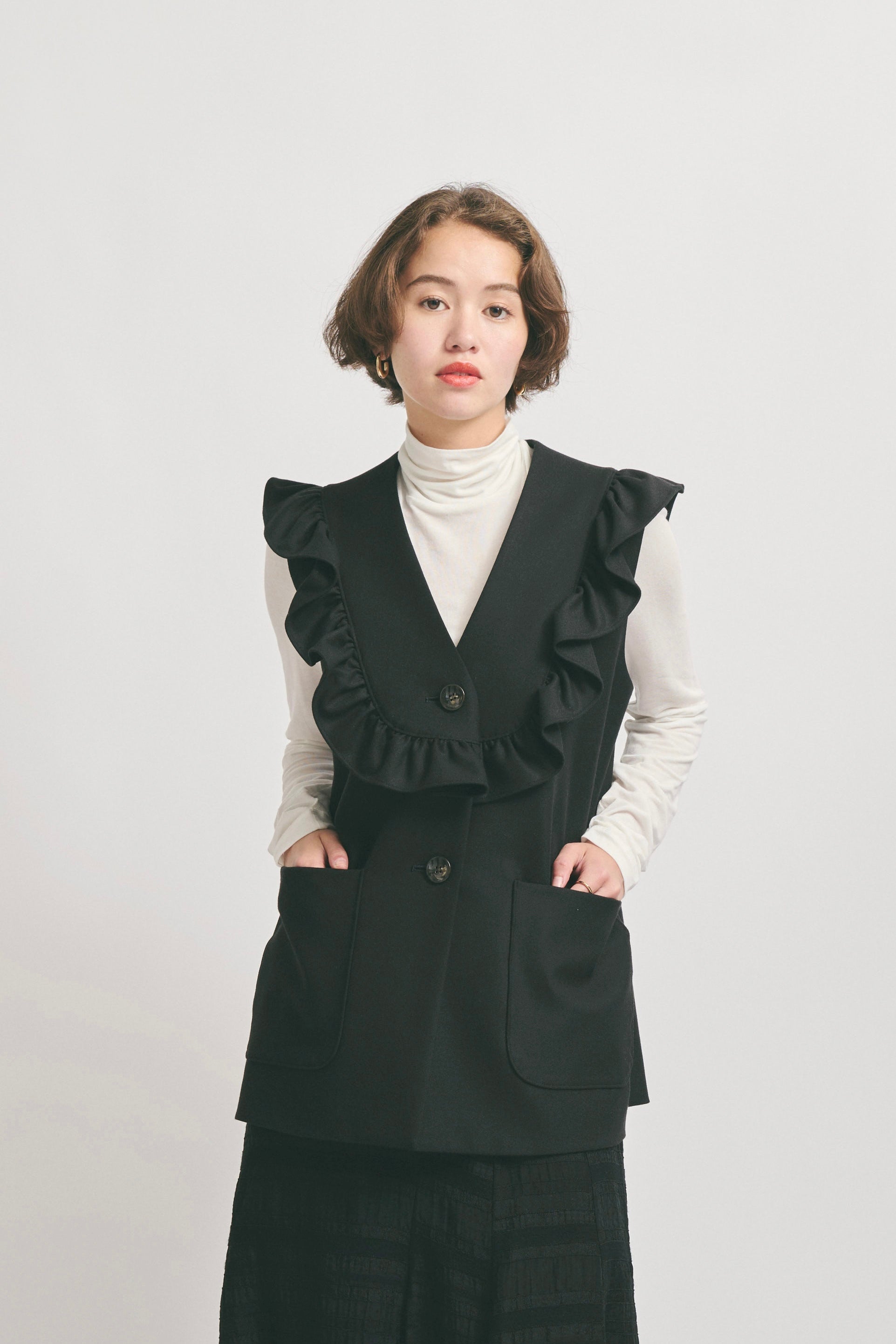 Frilled Front Gilet