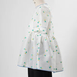 【yori】Lame Clover Puff Sleeve Blouse