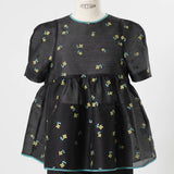 【yori】Lame Clover Puff Sleeve Blouse