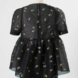 【yori】Lame Clover Puff Sleeve Blouse