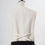 Flower Embroidered Mini Gilet