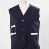 【shirocon】Dry Gaberdine Handsome Gilet