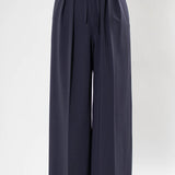 【shirocon】Waist Ribbon Double Tuck Pants