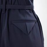 【shirocon】Waist Ribbon Double Tuck Pants