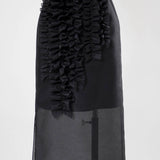 【yori】Voluminous Frill Sheer Skirt