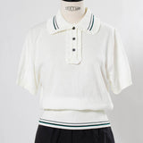 【yori】Mini Frill Polo Knit