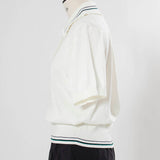 【yori】Mini Frill Polo Knit