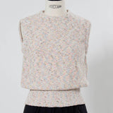 Marbled Knit Sleeveless Top