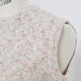 Marbled Knit Sleeveless Top