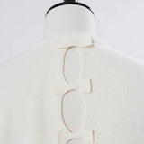 【yori】Back Ribbon Short Sleeve Knit