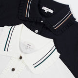 【yori】Mini Frill Polo Knit