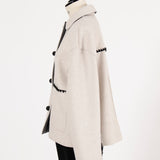 Scalloped Wool Short Coat
