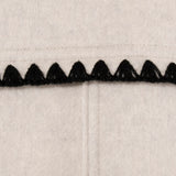 Scalloped Wool Short Coat