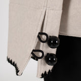 Scalloped Wool Short Coat