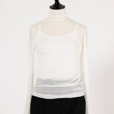 Cashmere Silk Sheer Turtleneck