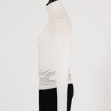 Cashmere Silk Sheer Turtleneck