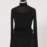 Cashmere Silk Sheer Turtleneck