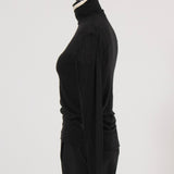 Cashmere Silk Sheer Turtleneck