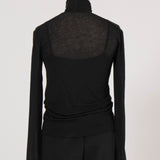 Cashmere Silk Sheer Turtleneck