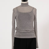 Cashmere Silk Sheer Turtleneck