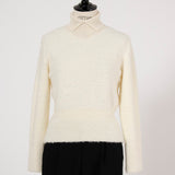 Glossy Mohair Turtleneck Sweater