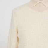 Glossy Mohair Turtleneck Sweater