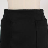 Pocket Wool Mini Skirt