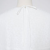 Floral Jacquard Tiered Blouse