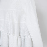 Floral Jacquard Tiered Blouse