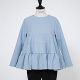 Floral Jacquard Tiered Blouse