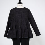 Floral Jacquard Tiered Blouse