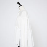 Wavy Sheer Tiered Blouse