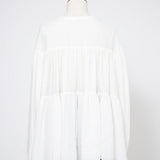 Wavy Sheer Tiered Blouse