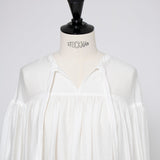 Wavy Sheer Tiered Blouse