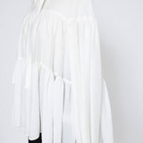 Wavy Sheer Tiered Blouse