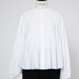 Bi-Color Gathered Blouse