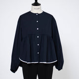 Bi-Color Gathered Blouse